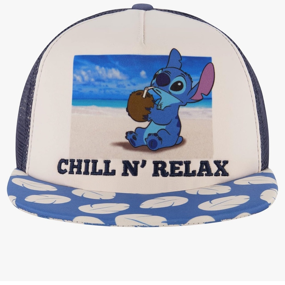 Disney Stitch chill n’ relax trucker hat